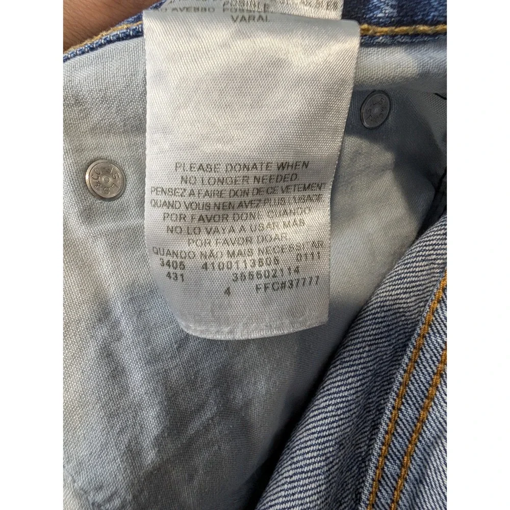 Levis 550 Denim Shorts Mens 36 Blue 100% Cotton Relaxed Fit Jorts - Picture 9 of 14